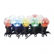 Girlianda 10 LED lempų IP44 5m įvairių spalvų Emos
